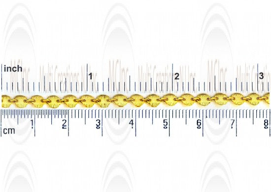 CHFKNFT431 : GF Textured Coin Chain : 4 mm Textured Coin with 2.5 mm Link