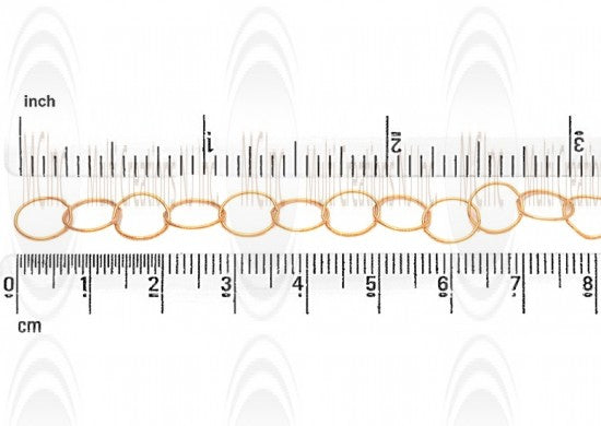 CHFN10 : Gold Filled Round Cable Chain : 10 mm