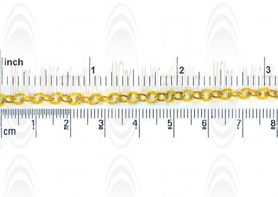 CHFNF30 : GF Flat Round Cable Chain : 3 mm