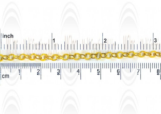 CHFNF30 : GF Flat Round Cable Chain : 3 mm