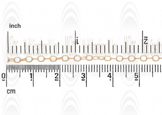 CHFO32 : GF Oval Cable Chain : 3.2x2.4 mm
