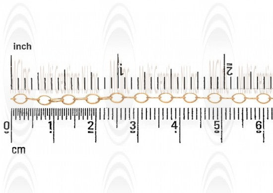 CHFO42 : GF Oval Cable Chain : 4.1x2.6 mm
