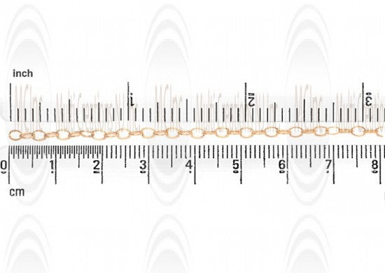 CHFO43 : GF Oval Cable Chain : 4.5x3.1 mm