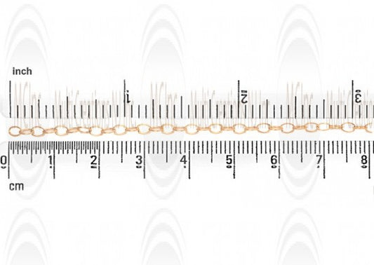 CHFO43 : GF Oval Cable Chain : 4.5x3.1 mm