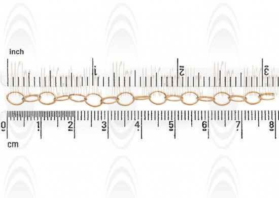 CHFO86 : GF Oval Cable Chain : 8x6 mm