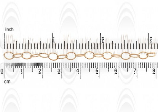 CHFO86 : GF Oval Cable Chain : 8x6 mm