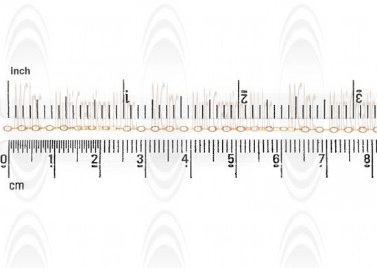 CHFOF21 : GF Flat Oval Cable Chain : 1.9x1.4 mm : 