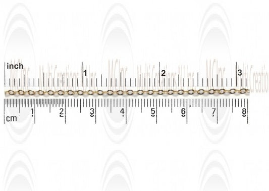 CHFOF22 : GF Flat Oval Cable Chain : 2.2x1.7 mm