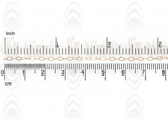 CHFOF32 : GF Flat Oval Cable Chain : 3.35x2.25 mm 