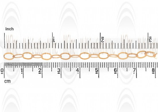 CHFOF85 : GF Flat Oval Cable Chain : 8x5.3 mm