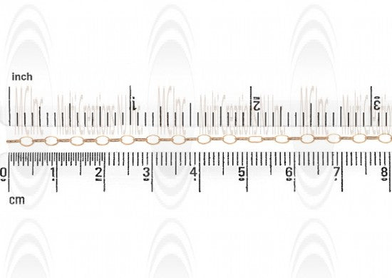 CHFRO42 : GF Oval Rolo Chain : 3.4x2.5 mm
