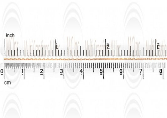CHFRQ21 : GF Rectangular Rolo Chain : 1.7x0.9 mm