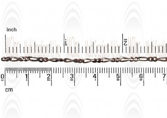 Oxidized Figaro Chain : 5.85 mm