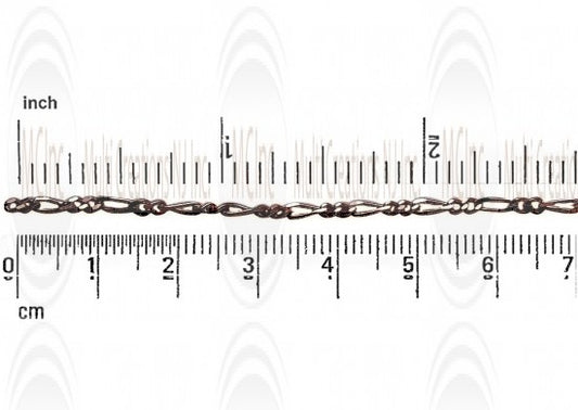 Oxidized Figaro Chain : 5.85 mm