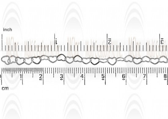 Heart Shape Flat Cable Chain : 5.1 mm 