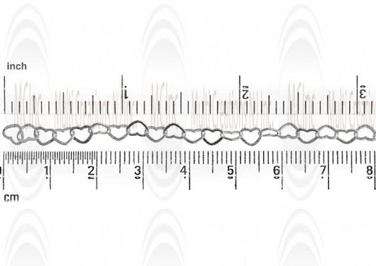 Heart Shape Flat Cable Chain : 5.1 mm 