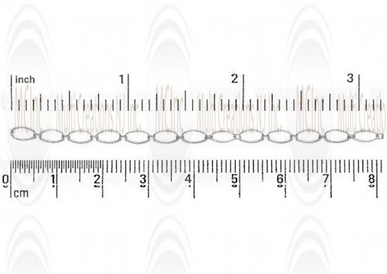 Eye Shape Twisted Link Chain : 8x4 mm  with 2 links of mm