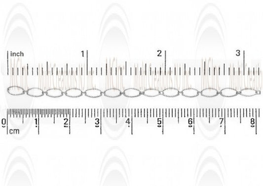 Eye Shape Twisted Link Chain : 8x4 mm  with 2 links of mm