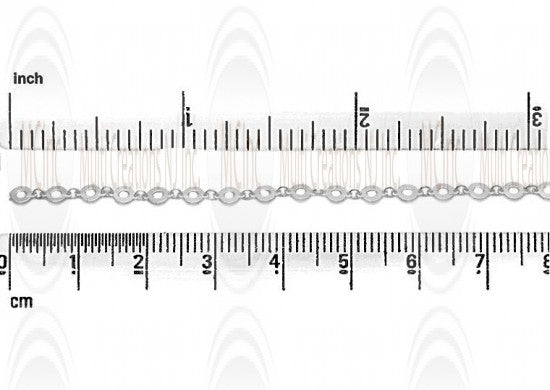 Flat Coin Link Chain : 4 mm with 2 mm Links