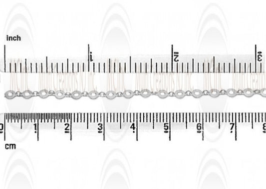 Flat Coin Link Chain : 4 mm with 2 mm Links