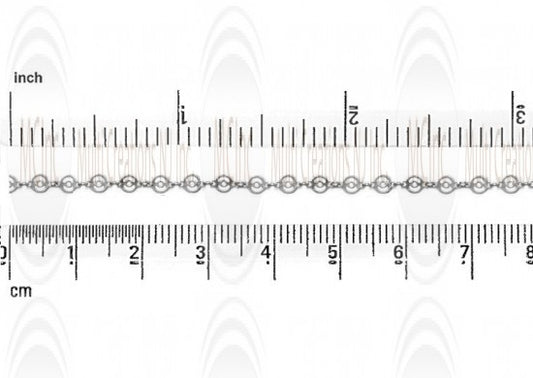 Flat Filigree Coin Link Chain : 4 mm with 2 mm Links