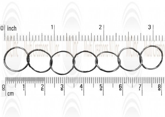 Oxidized Round Cable Chain : 10 mm