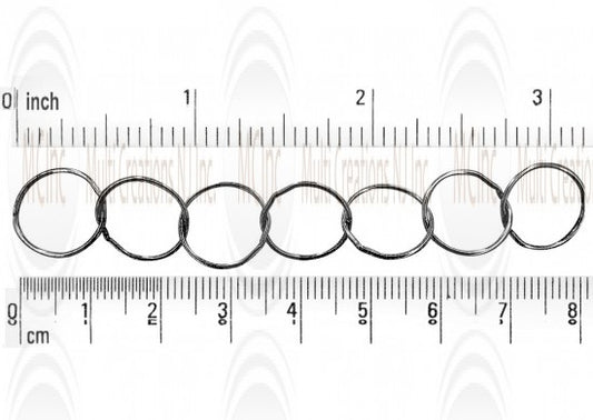 Oxidized Round Cable Chain : 10 mm