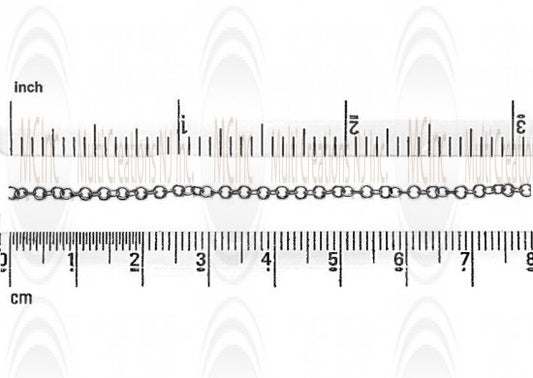Oxidized Round Cable Chain : 2.2 mm