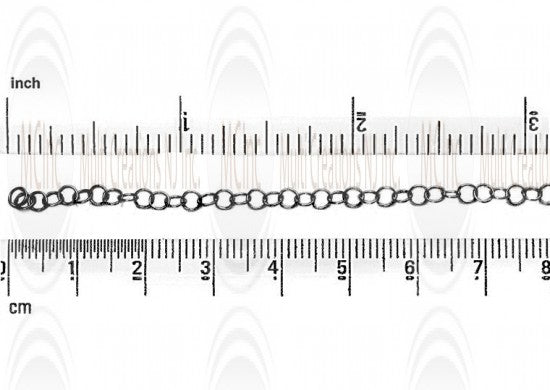Oxidized Round Cable Chain : 4 mm