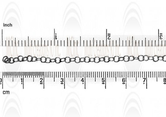 Oxidized Round Cable Chain : 4 mm