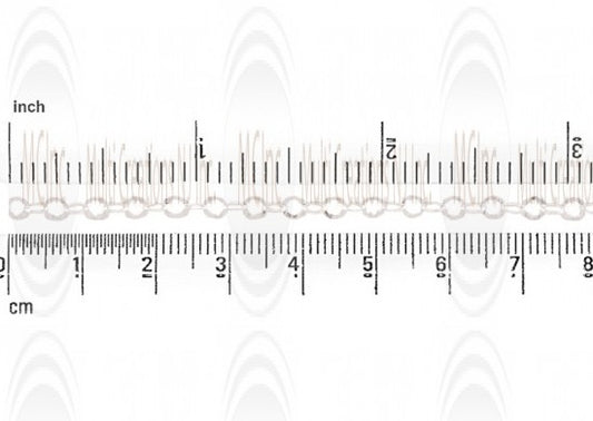 Round Flat Textured Cable Chain : 3.8 mm