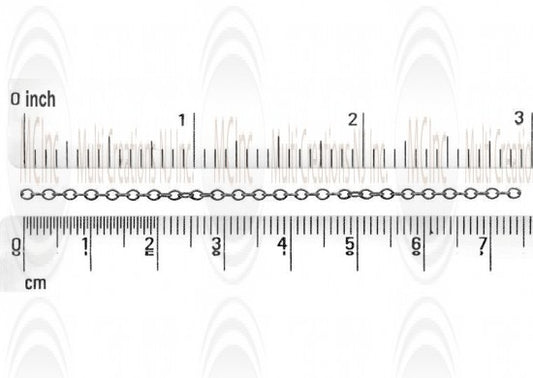 Oxidized Round Twisted Cable Chain : 1.9 mm