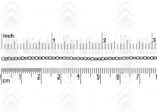 Oxidized Oval Cable Chain : 2.2x1.8 mm 