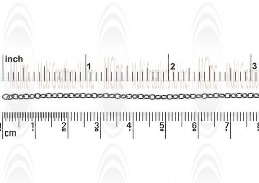 Oxidized Oval Cable Chain : 2.2x1.8 mm 