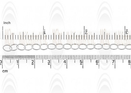 Oval Cable Chain : 6x4.3 mm 
