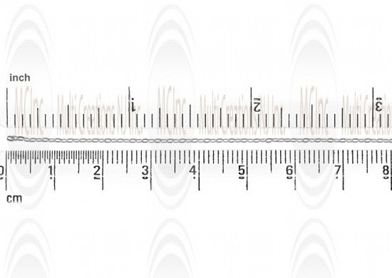 Flat Oval Cable Chain : 1.75x1 mm 
