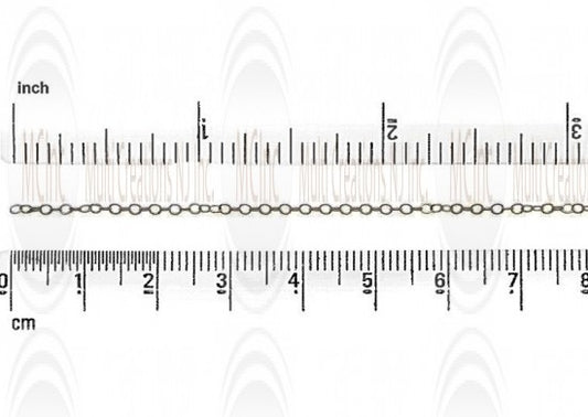 Oxidized Flat Oval Cable Chain : 1.9x1.4 mm