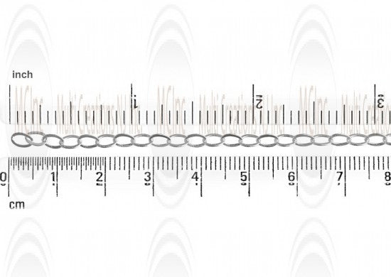Flat Oval Cable Chain : 4.8x3.3 mm 