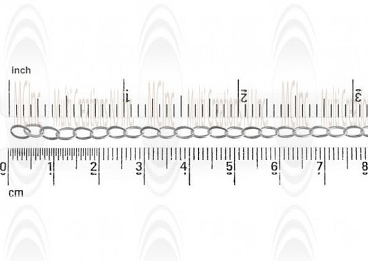 Flat Oval Cable Chain : 4.8x3.3 mm 