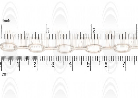 Puffed Oval Cable Chain : 14.9x7.7 mm 