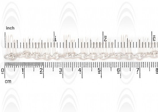 Puffed Oval Cable Chain : 6.2x5.5 mm 