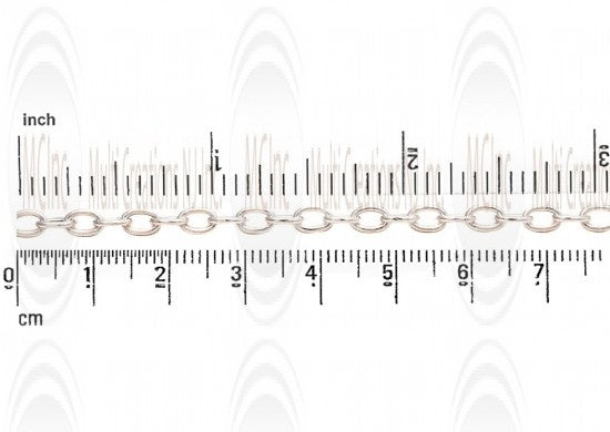 Puffed Oval Cable Chain : 6.5x4.4 mm 