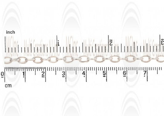 Puffed Oval Cable Chain : 6.5x4.4 mm 