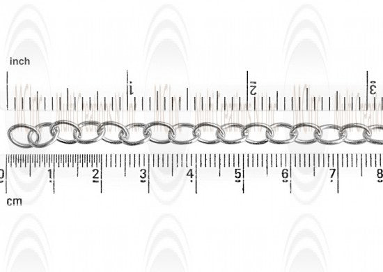 Puffed Oval Cable Chain : 7.2x5.3 mm 