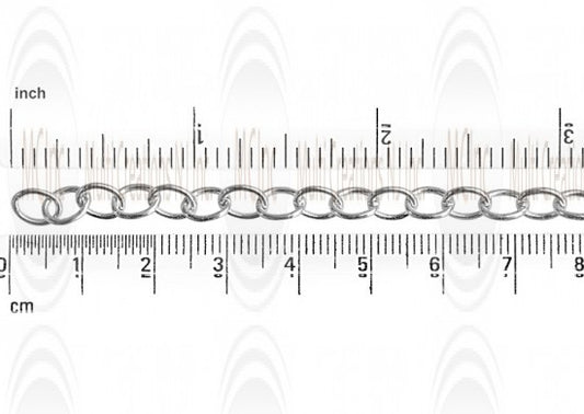 Puffed Oval Cable Chain : 7.2x5.3 mm 
