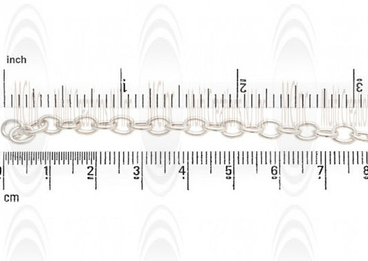 Puffed Oval Cable Chain : 9.1x6.6 mm 