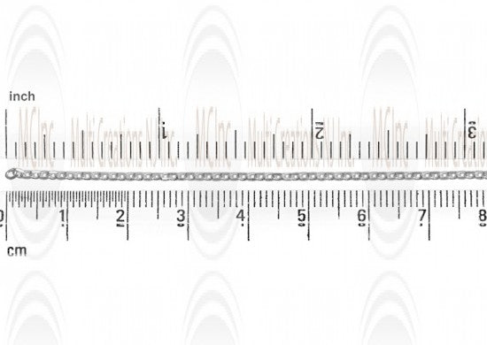 Mirror Finished Square Shape Cable Chain : 2.2x1.8 mm 