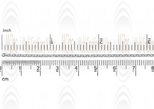 Mirror Finished Square Shape Cable Chain : 2.2x1.8 mm 