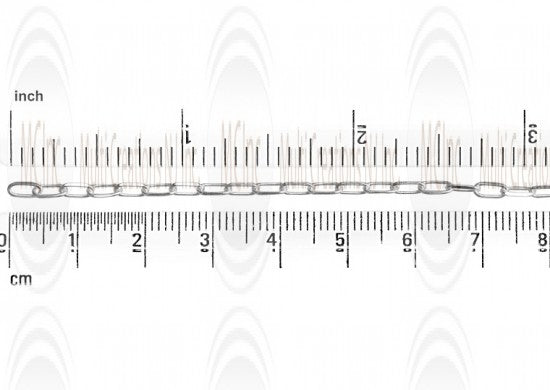 Mirror Finished Rectanguler Cable Chain : 5.4x2.5 mm