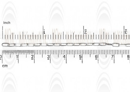 Mirror Finished Rectanguler Cable Chain : 5.4x2.5 mm